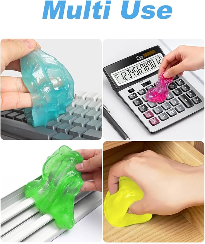 Car Cleaner Gels 4 Pack, Universal Dust Cleaner Putty Cleaner Slime, Cleaning - Image 4