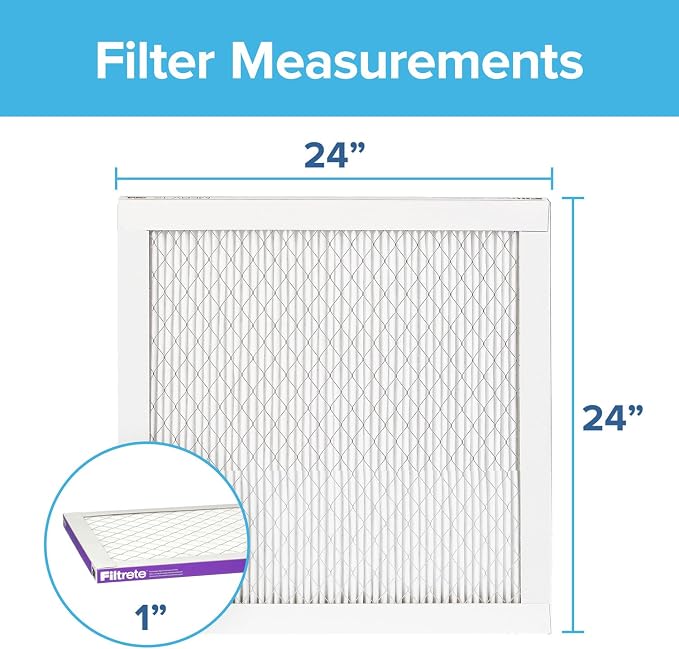 Filtrete 24x24x1 AC Furnace Air Filter, MERV 12, MPR 1500, CERTIFIED asthma & - Image 2
