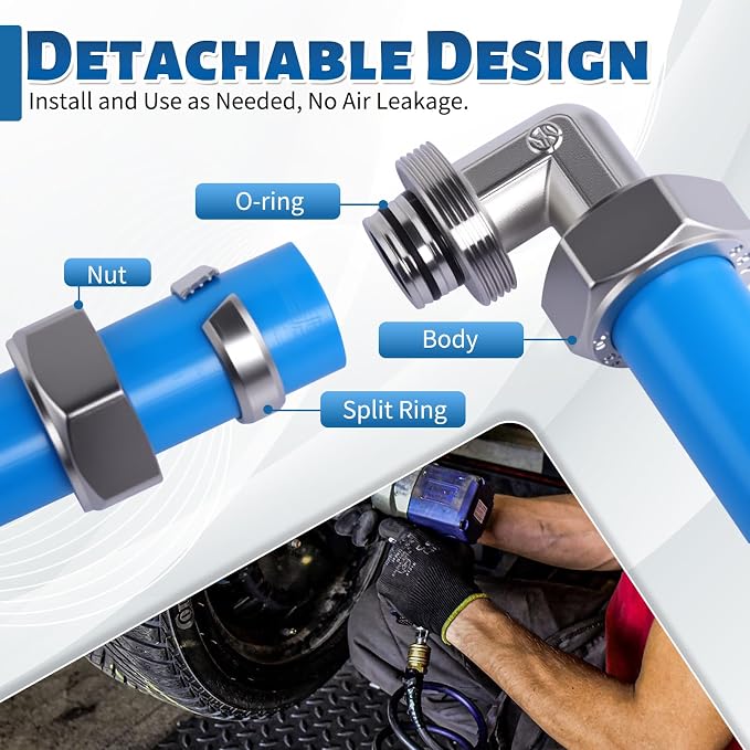 Shop Air Line Kit 3/4” 200FT Compressed Air Piping System HDPE-Aluminum-HDPE - Image 6