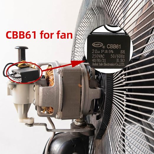 CBB61 Capacitor 20uf 250V AC Ceiling Fan 2 Wire 50/60Hz - Image 4