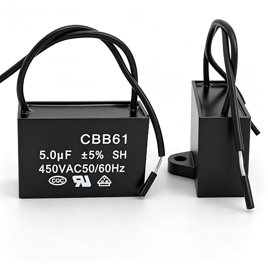 Twidec/2Pcs CBB61 Ceiling Fan Capacitor 450V AC 50/60Hz Run Capacitor 2-Wire - Image 2