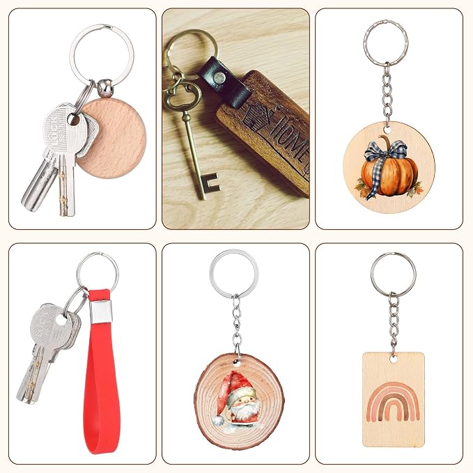 Tondiamo 122 Pcs Laser Engraving Blanks Keychains Bulk Laser Cutting Engraving - Image 7