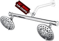 sumerain Luxurious 6" High Pressure Dual Shower Head Combo with 6 Settings and 20" Long Shower Arm for Couples, Chrome Finish