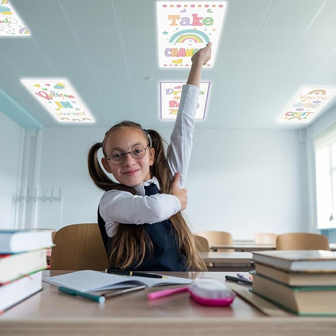 8Pcs Fluorescent Light Covers for Classroom Ceiling Lights, 4 x 2 Feet - Image 7
