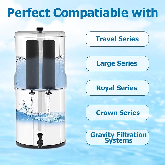 Water Filter Replacement for Berkey® BB9-2 Black Activated Carbon Filters - Image 3