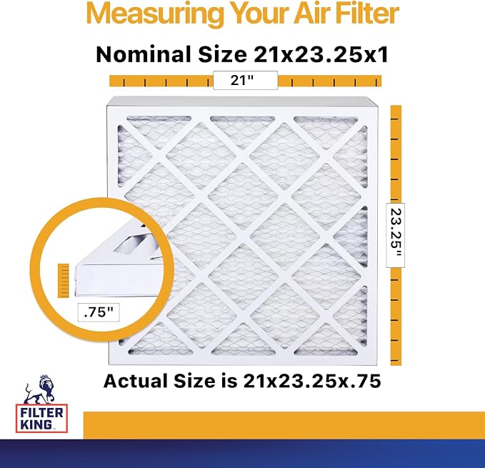 Filter King 21x23.25x1 Air Filter | 12-PACK | MERV 13 HVAC Pleated A/C Furnace - Image 2