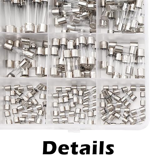 24 Values 275Pcs Fast Blow Glass Fuses Assortment Kit 250V 6x30mm 5x20mm 0.5A - Image 3
