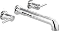 Delta Wall Mount Bathroom Faucet 3 Hole, Chrome Bathroom Sink Faucet for Vanity, Chrome T5759-WL (Valve Not Included)
