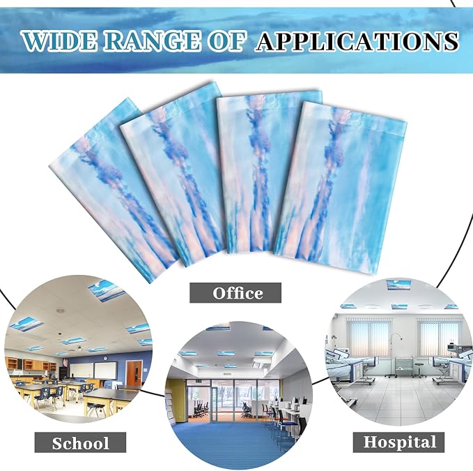 VIHOSE 4 Pcs 2 x 2 Feet Fluorescent Light Covers - Image 4