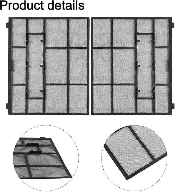 2 Pack Air Conditioner Filter Accessories, Indoor Unit Hanging Dust Screen - Image 3