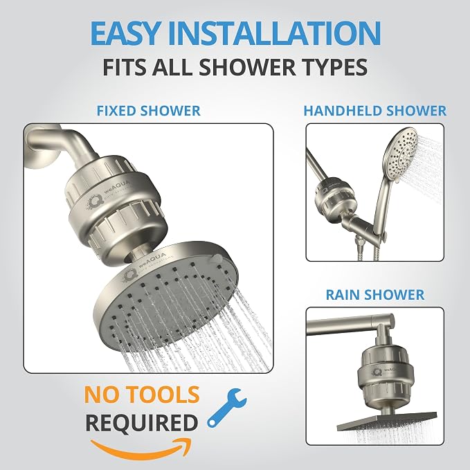 weAQUA Heavy Duty Shower Filter Family 2 PACK – 99% Removal - Image 7