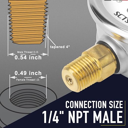 2-1/2" Dial Size, 0-100 Psi Lead-Free Pressure Gauge, Glycerin Liquid Filled - Image 4
