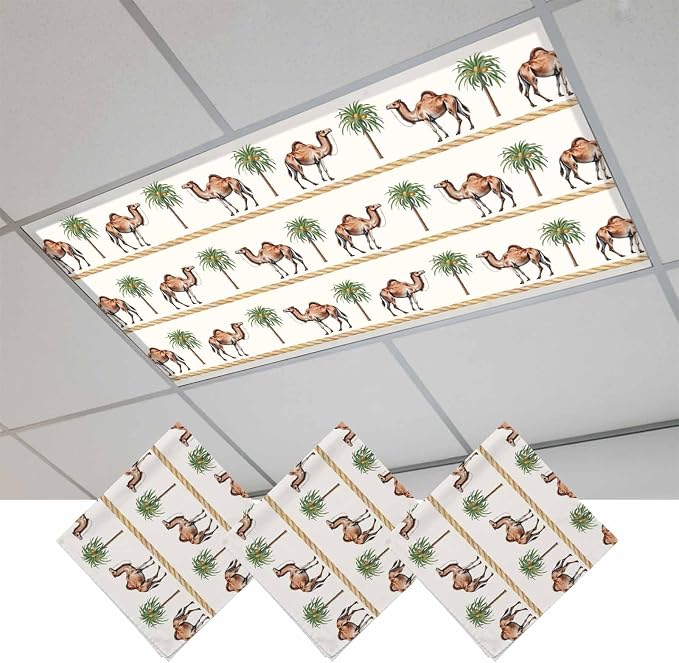 Fluorescent Light Covers for Ceiling Lights Desert Camel Magnetic Light Filters by Home+L6
