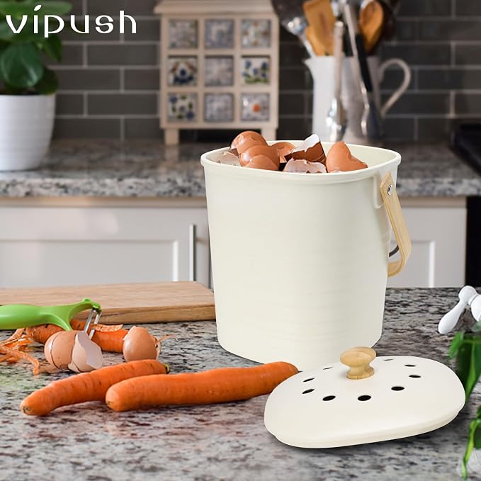 Vipush Bamboo Fiber Compost Bin - Image 7
