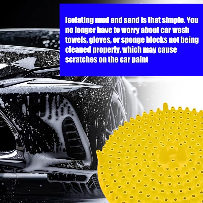 2PCS Car Wash Bucket Grit Trap Insert, 10.2" Vehicle Detailing Washing Filters - Image 4