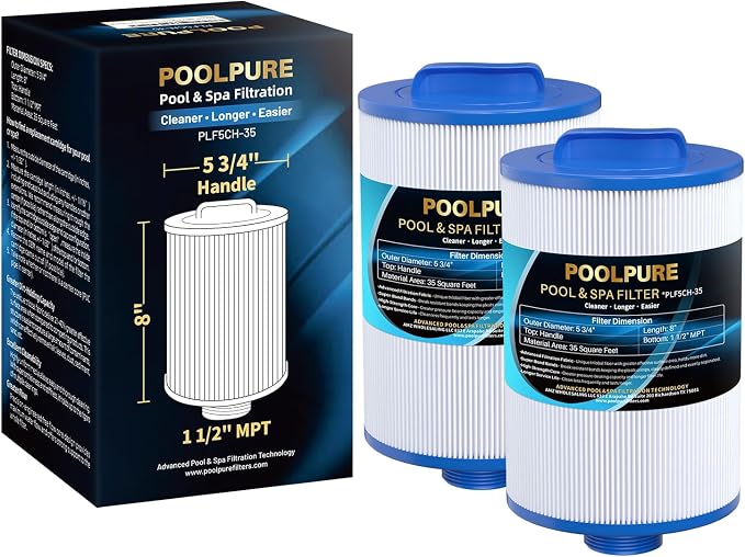 POOLPURE Replacement Filter for PMAX50P4, Unicel 5CH-35, Filbur FC-0300 by POOLPURE
