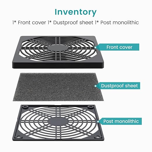 Wathai 80MM PC Fan Dust Filter Cover Computer Mess 4 Pack - Image 3