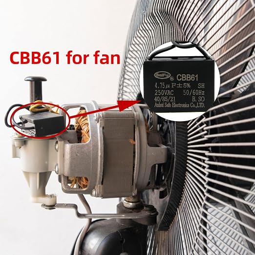 CBB61 Capacitor 4.75uf 250V AC Ceiling Fan 2 Wire 50/60Hz - Image 4