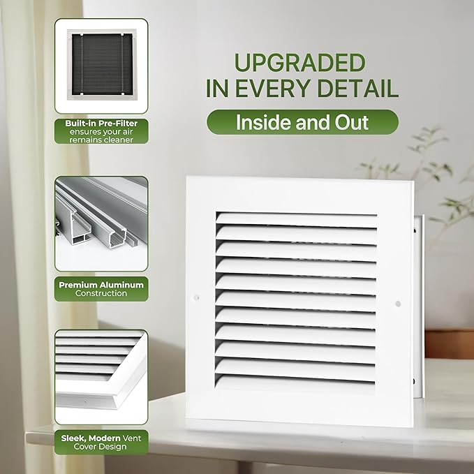 Modern Air Return Grille 8x8 - Image 4