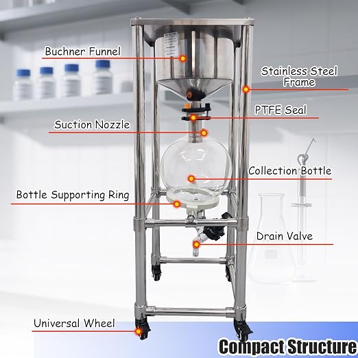 INTSUPERMAI 10L Buchner Funnel Filtering Kit, - Image 3