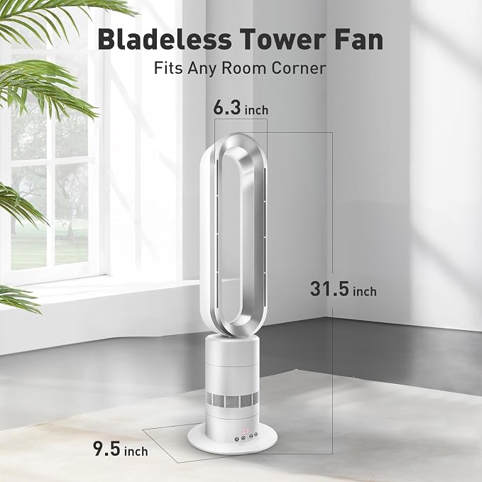 TP18Pro Bladeless Tower Fan and Heater Combo, 71° Oscillation, 35 dB Low Noise - Image 2