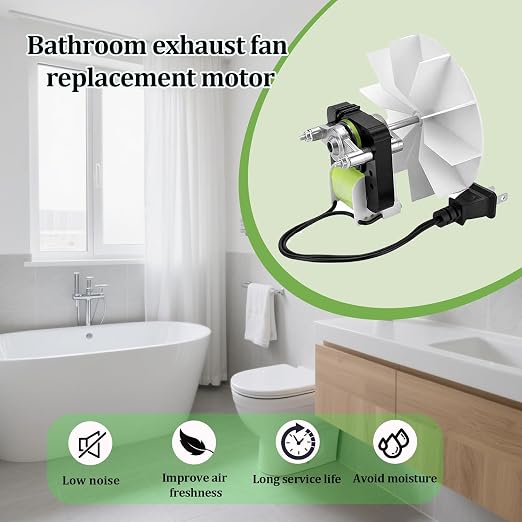 Universal Bathroom Vent Exhaust Fan Motor Replacement Motors Kit, Fit - Image 2