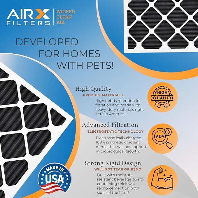 AIRX FILTERS WICKED CLEAN AIR. 12x18x1 Air Filter Odor Eliminator Carbon Filter - Image 4