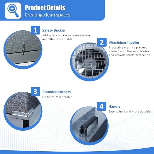 JJFFTAO，HEPA H14-Filter Laminar Flow Hood Updated FanFilter Unit（Include HEPA - Image 3