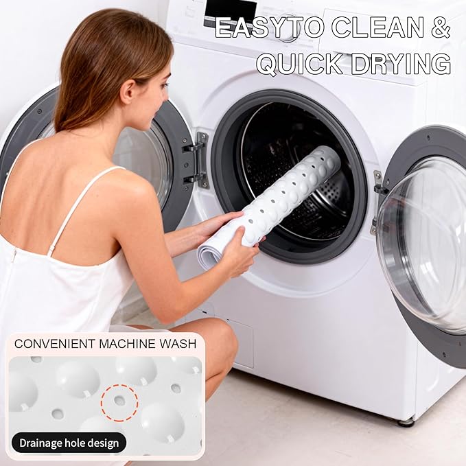 Anti-Slip Bathtub Shower mat, 20.8×20.8（Approximately 53×53cm） inch Soft Oversized Machine Washable Non-Slip Bathtub mat with Drainage Holes, Bathroom Floor Suction Cup.（1-Opaque White）