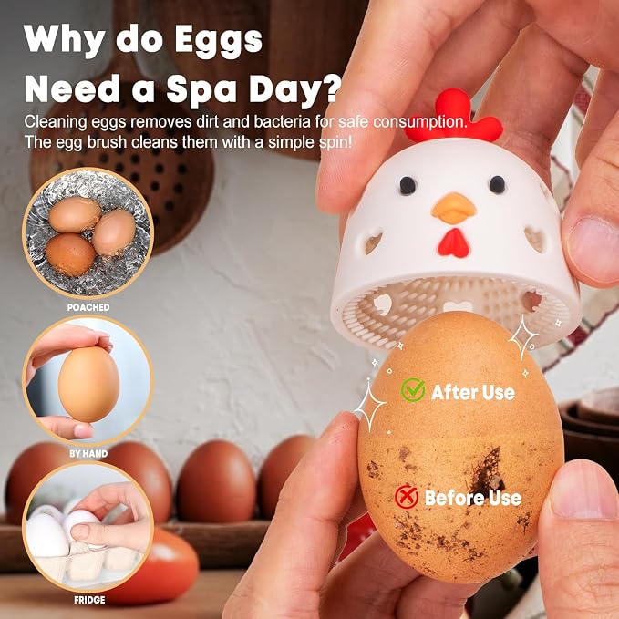 2PCS Egg Brush, Egg Cleaner, Egg Washer - Image 3