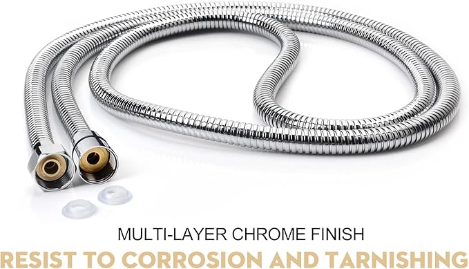 Shower Hose Extra Long 99 Inches Stainless Steel Handheld Shower Head Hose with Brass Insert and Nut - Durable and Flexible