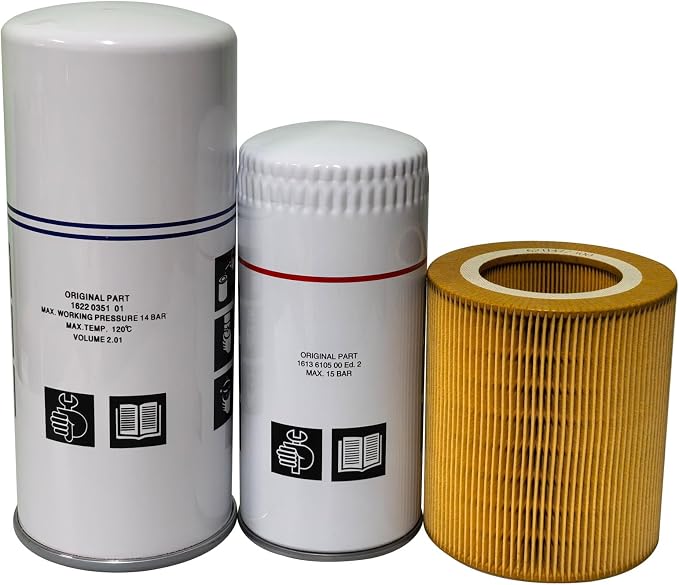 1622035101 Oil Separator 1613610500 Oil Filter 1613872000 Air Filter Compatible - Image 4