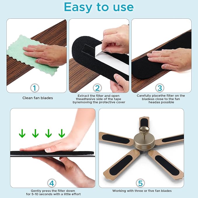 Ceiling Fan Air Filter -15 Pack Activated Coconut Shell Carbon Unscented Air - Image 3