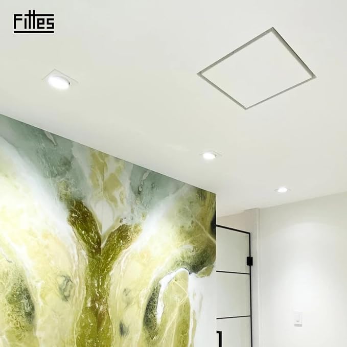 Fittes Flush Exhaust Mount, Minimalist ABS Plastic Bathroom Ventilation Fan - Image 9