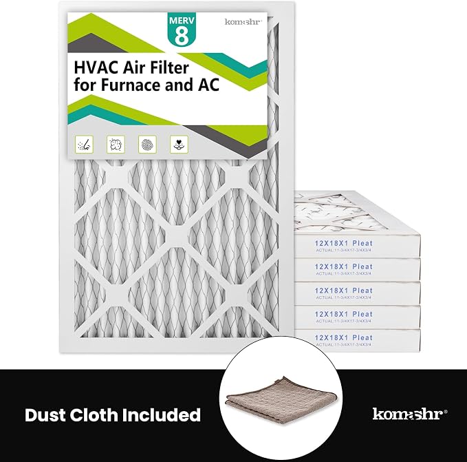 12x18x1 Air Filter MERV 8, HVAC/Furnace AC Filter Replacement, Dust - Image 5