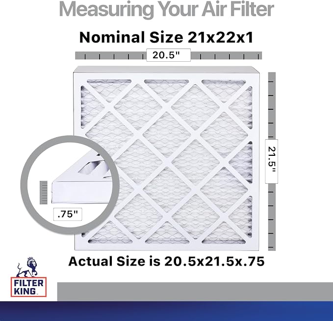 Filter King 21x22x1 Air Filter | 4-PACK | Carbon MERV 8 HVAC Pleated A/C - Image 2