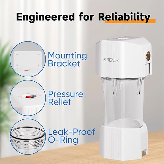PUREPLUS Whole House Water Filtration System, 10″ × 4.5″ Housing, 1″ NPT - Image 2