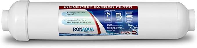 T33 Inline Coconut Grade Activated Carbon Pre/Post Membrane Filter by Ronaqua