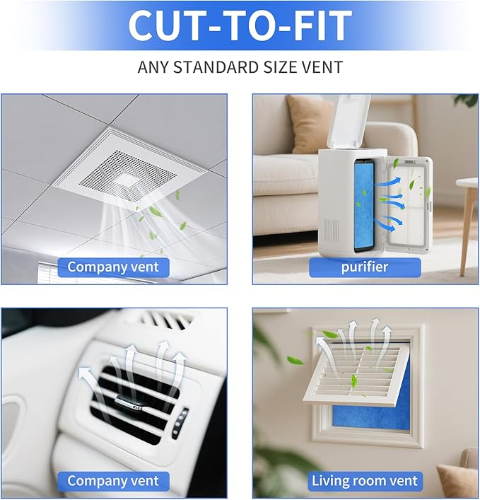 Air Vent Filters, MERV 8 Reusable 3-Layer Air Vent Filter - Image 3