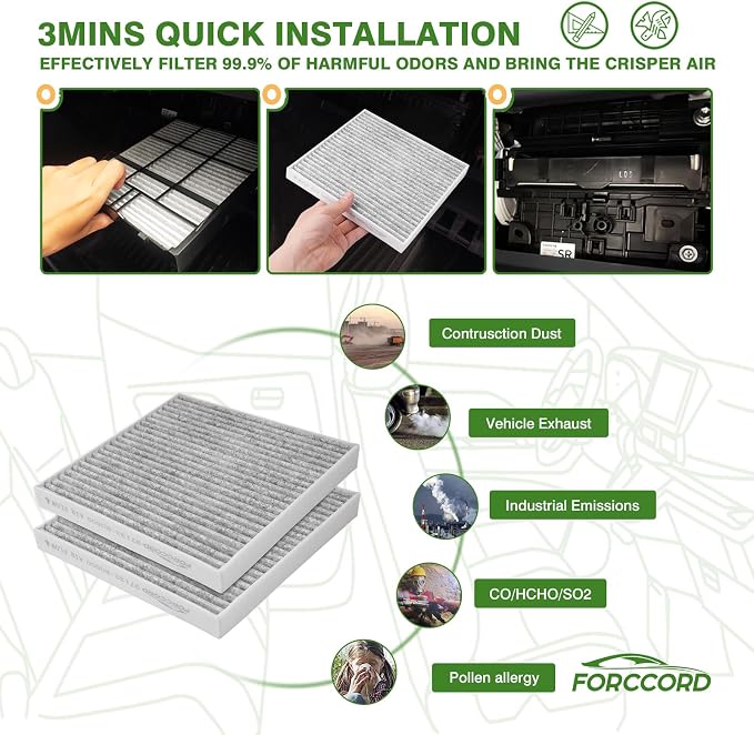 2-Pack Rear Cabin Air Filter Fits - Image 7