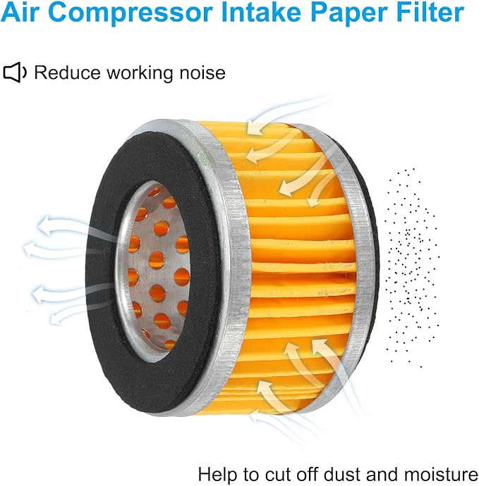 PATIKIL 2.6 x 1.6 Inch Air Compressor Intake Paper Filter 4 Pack Piston Type - Image 4