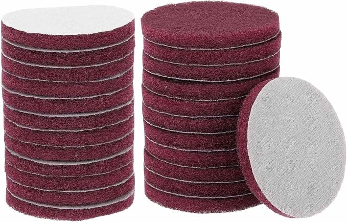 HARFINGTON 24pcs Scrubber Scouring Pads 400 Grits 4 Inch Drill Power Brush Hoop by HARFINGTON