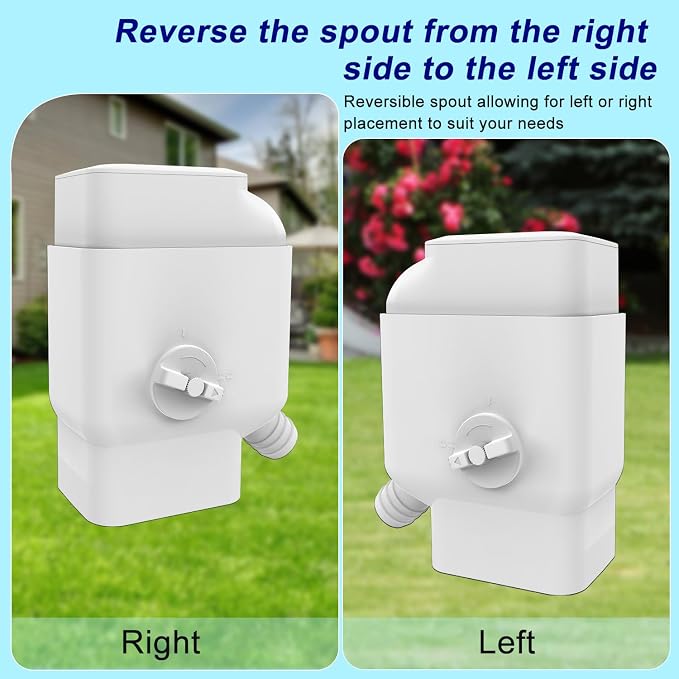 Gutter Downspout Diverter with Built-in Filter Screen Fits - Image 8