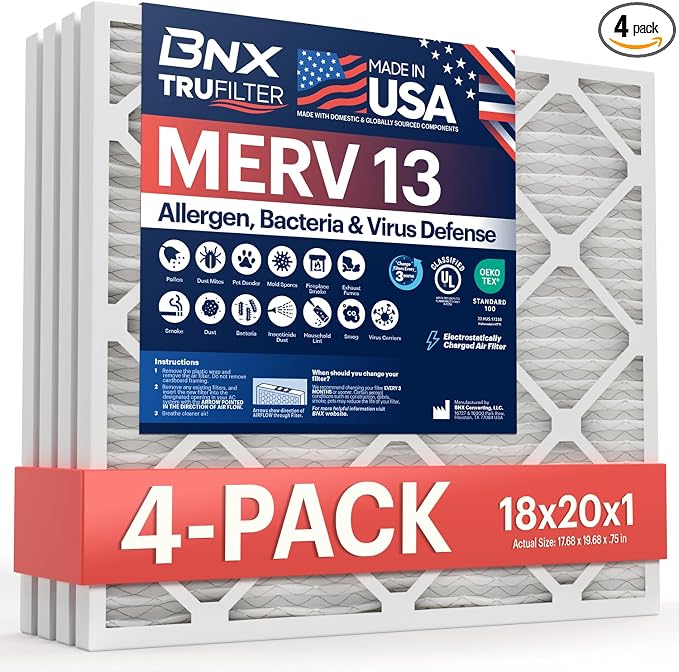 BNX TruFilter 18x20x1 Air Filter MERV 13 by BNX