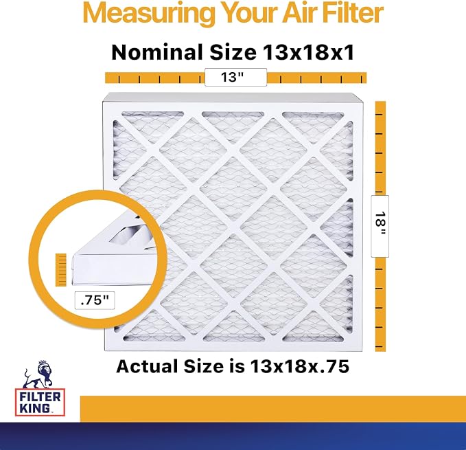 Filter King 13x18x1 Air Filter | 4-PACK | MERV 13 HVAC Pleated A/C Furnace - Image 2