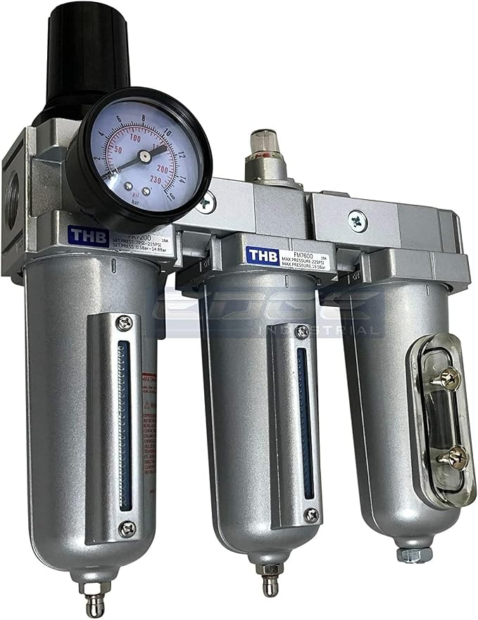 1/2" NPT, Heavy Duty Compressed AIR Filter Regulator COALESCING Desiccant Dryer - Image 2