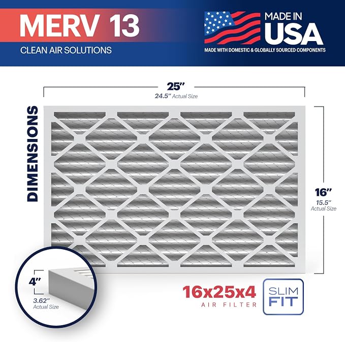 BNX TruFilter 16x25x4 MERV 13 Air Filter - Image 2
