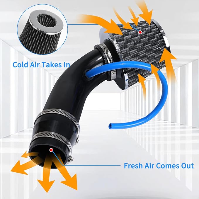 3 Inch Universal Cold Air Intake Filter Kit - Image 4