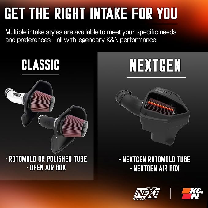 K&N NextGen Cold Air Intake System: High-Flow Cotton Filter: Compatible - Image 12