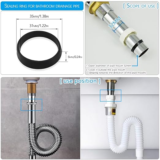 6PCS 35mm Conical Rubber Sealing Gaskets - Image 2